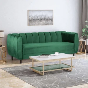 Bobran Contemporary Suede Sofa Set