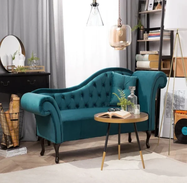 Chesterfield Lounger in Suede – Stylish and Comfortable Sofa (Bangalore)