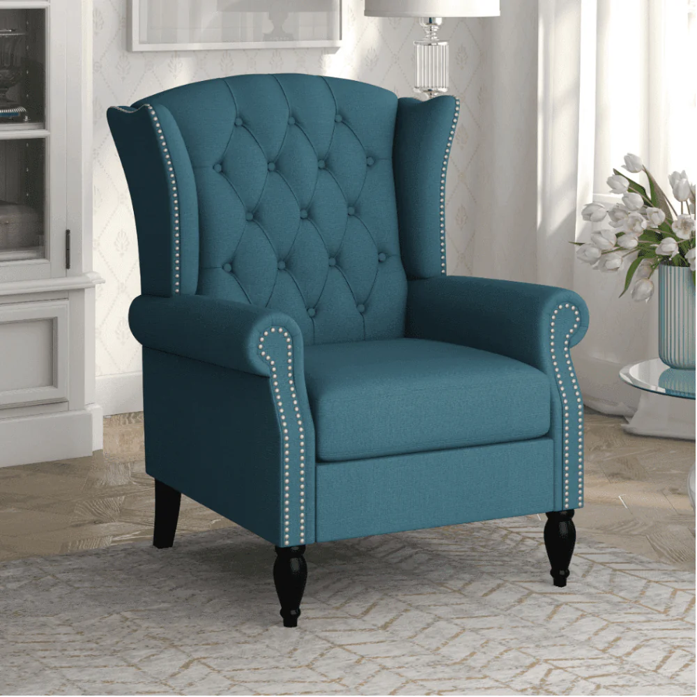 Style My Space Tufted Wingback Chair – Premium Comfort