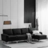 Jasmine Sectional Sofa Set with premium Turkish fabric and gold legs from Style My Space