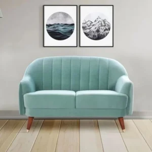 Kelly Sofa Set with Straight Lines in Suede