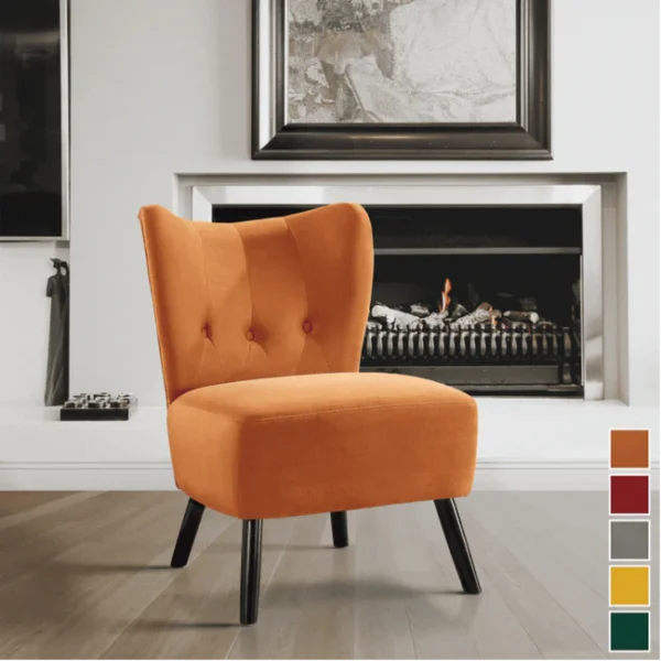 Lappy Suede Accent Chair with premium fabric by Style My Space.