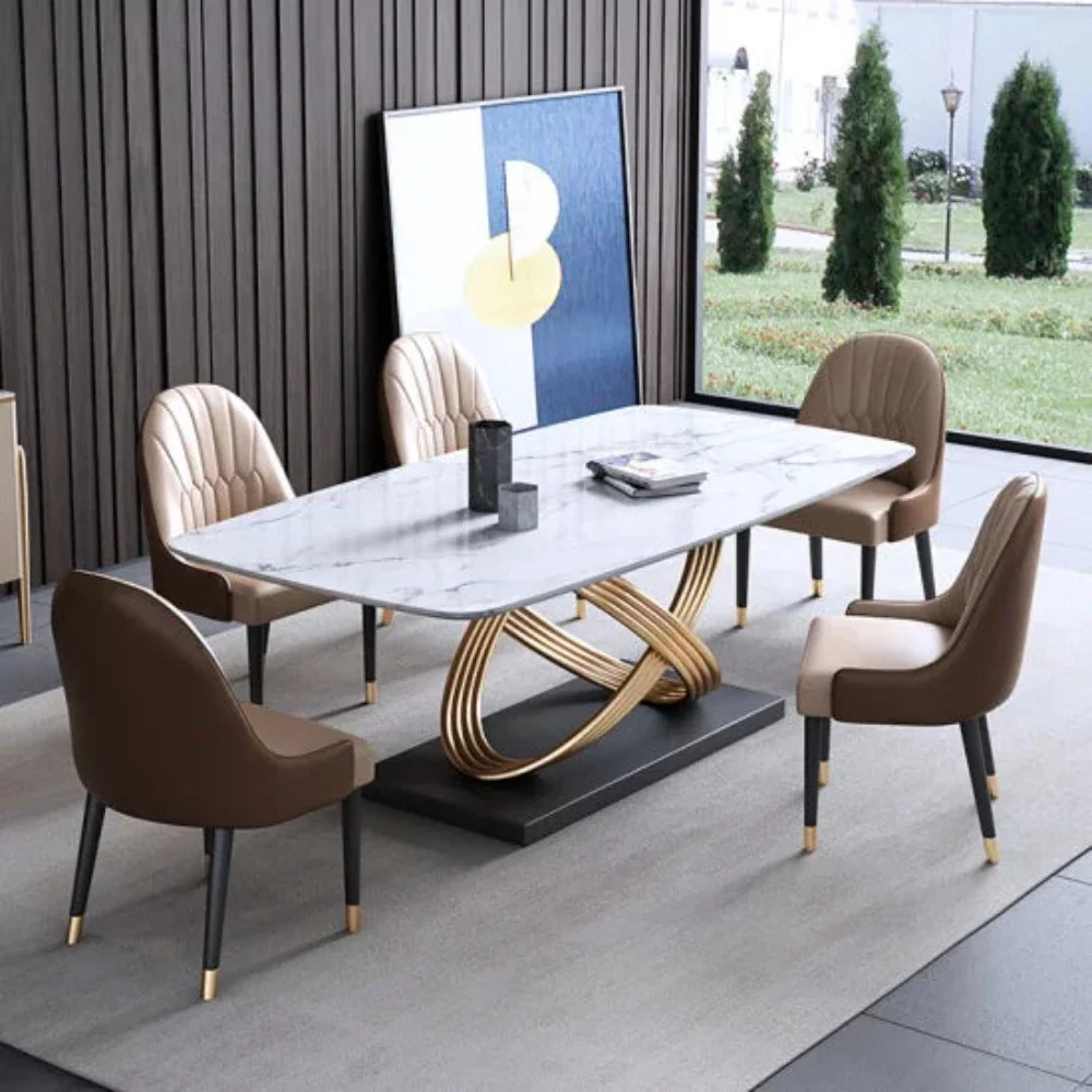Luxury 6 Seater Dining Table in Brown