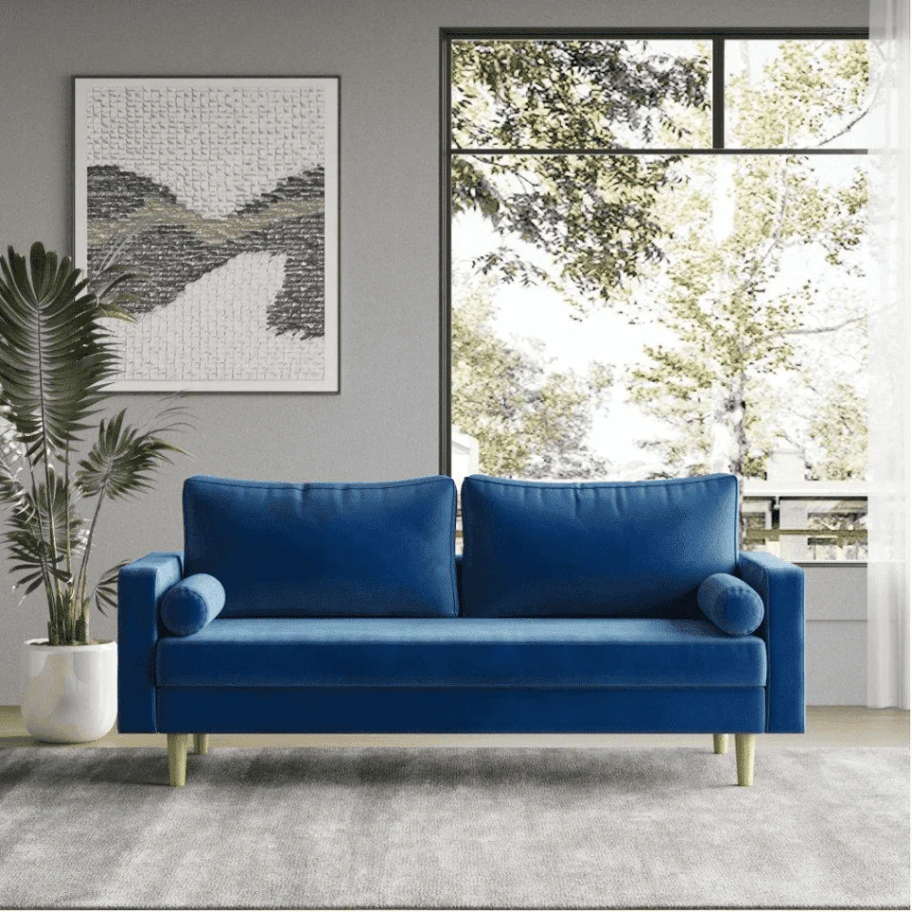 Modern Sofa Set in Suede Fabric1