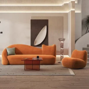 Premium Modern Suede Sofa Set