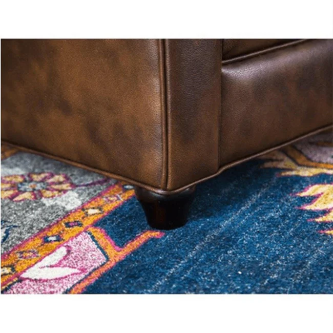 Rolled Arm Chesterfield Sofa with Back Tufting in Leatherette3