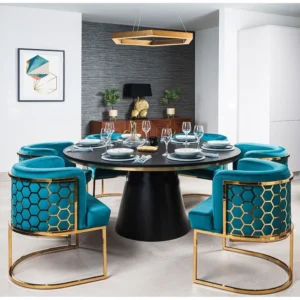 Style Luxury 4 Seater Round Dining Table