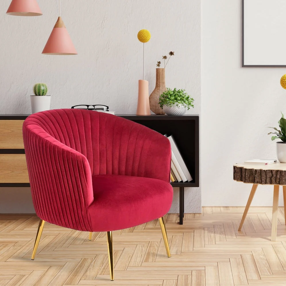 Suede Upholstered Accent Chair by Style My Space – Luxurious Design