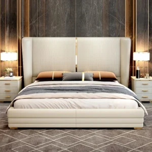 Vitara Luxury Upholstered Bed In Suede